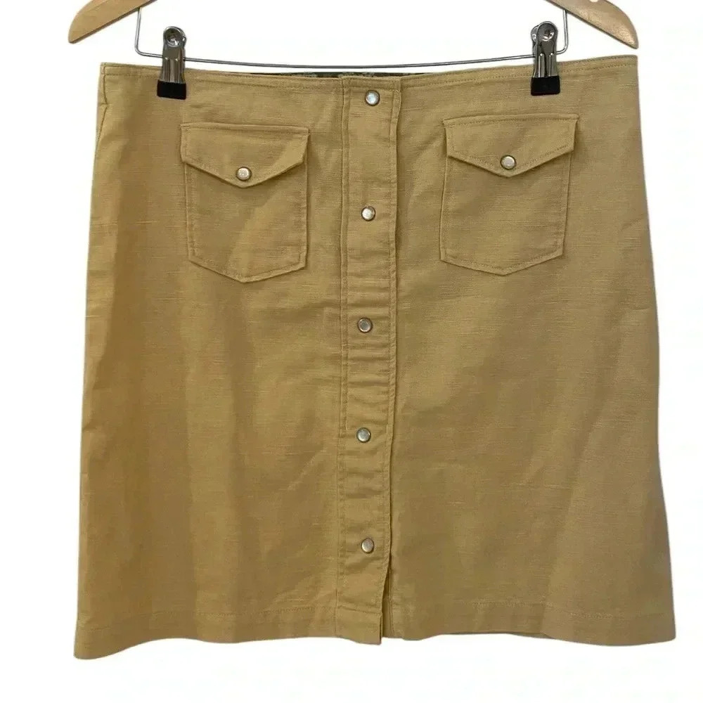 Horny Toad Linen Blend Short Aline Woven Skirt